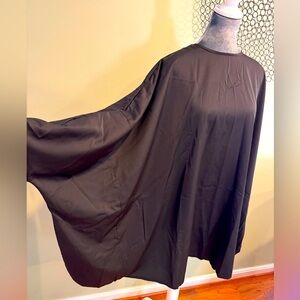 Uoozee - Batwing drape black dress - One size